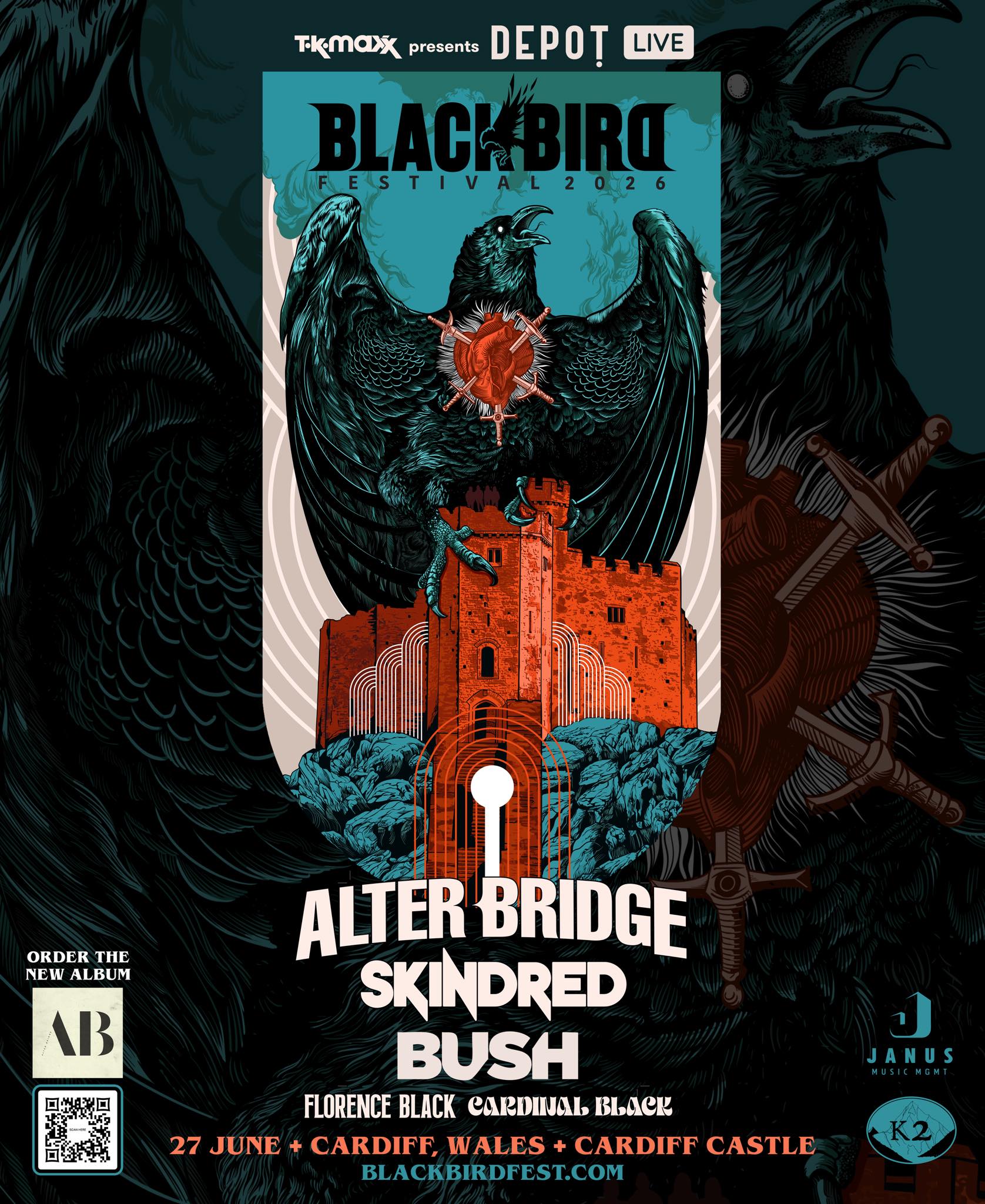 Alter Bridge 2026 concert poster